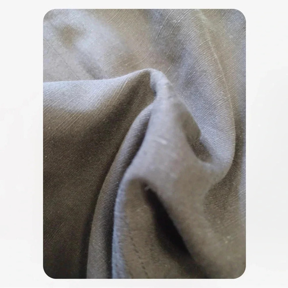 Club Monaco Linen Blend Black Wide Leg Palazzo Capri Pants Size 4 - Picture 9 of 9